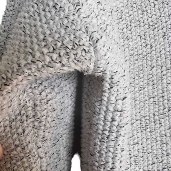 J. Jill Gray & Navy Striped Soft Oversized Cowl Neck Tunic Sweater Sz S - Picture 8 of 15